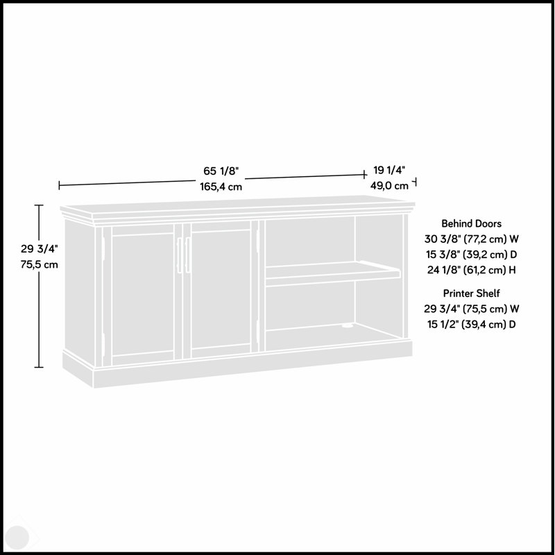 Crédence moderne à finition brune avec tablettes réglables et rangement dissimulé pour une utilisation polyvalente à la maison