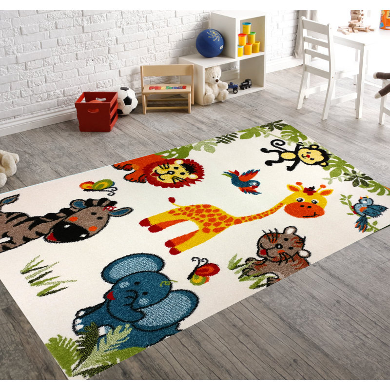 Tapis pour chambre d'enfant Angelita, Rectangle 3 pi 11 po x 5 pi 3 po