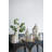 Flower Vase - 6.5"Dia x 9" - Green/Gold