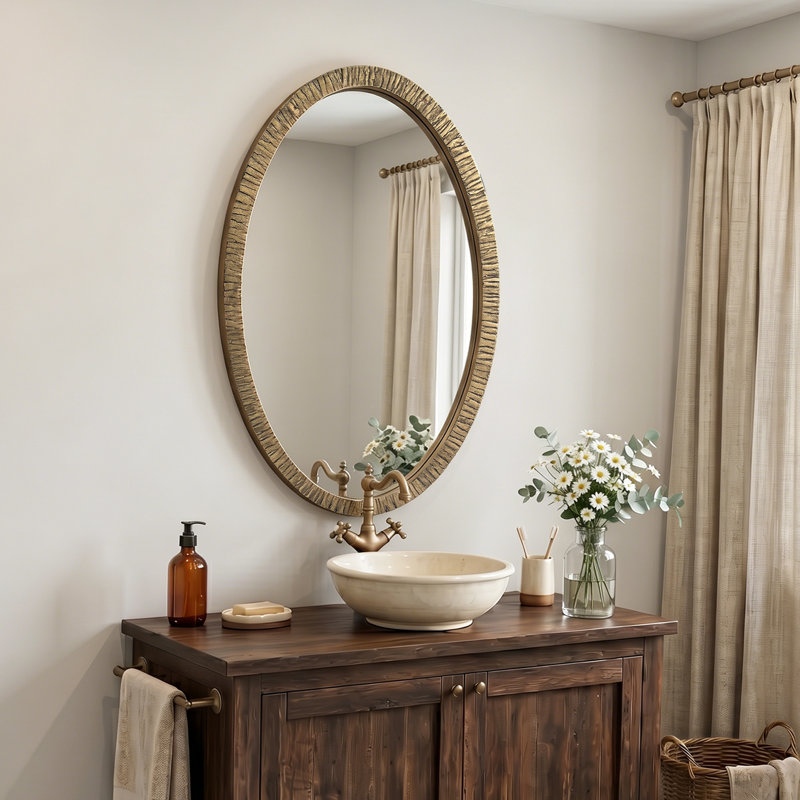 Miroir mural 32 po x 20 po Rustic Country