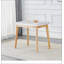 Plateau de table imitation marbre blanc fritté avec pieds en bois d'hévéa, bureau d'ordinateur pliable-246564862