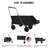 Folding Dog Wagon With Extendable Rear