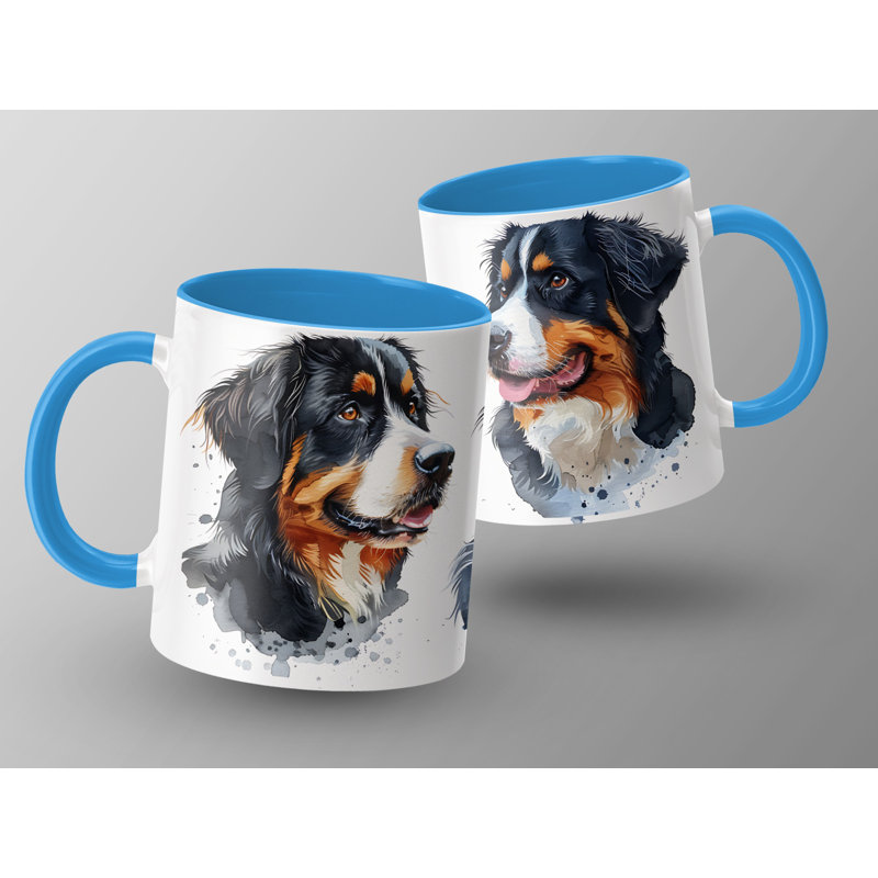 Ceramic Coffee Mug, 4, Light Blue