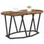 Coffee Table Engineered Wood and Metal Living Room Oval Modern Textured-740026056-740026057
