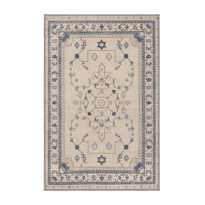 Tapis beige moelleux et moelleux à motif abstrait moderne et contemporain Fukon Hanoukka