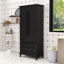 Armoire de rangement élégante en bois - tablettes réglables, charnières silencieuses-887810822