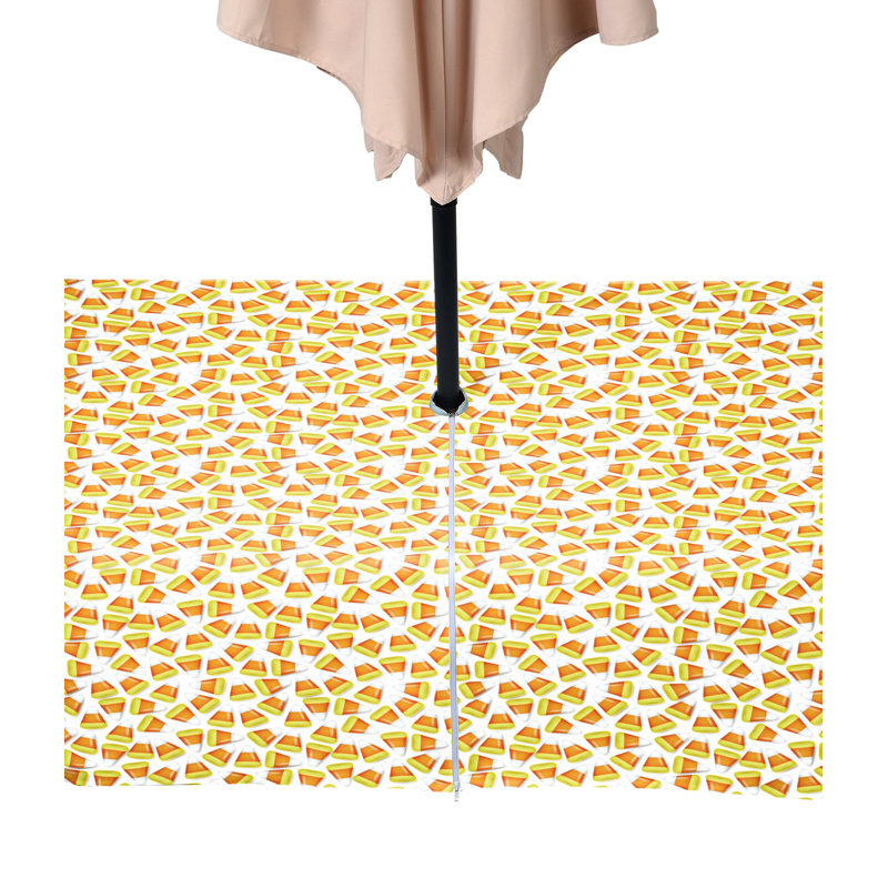 Sisneros Halloween Water Repellent Tablecloth, 84" x 60", White