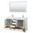 Deborah 60'' Double Bathroom Vanity with Marble Top-23113260-80209532