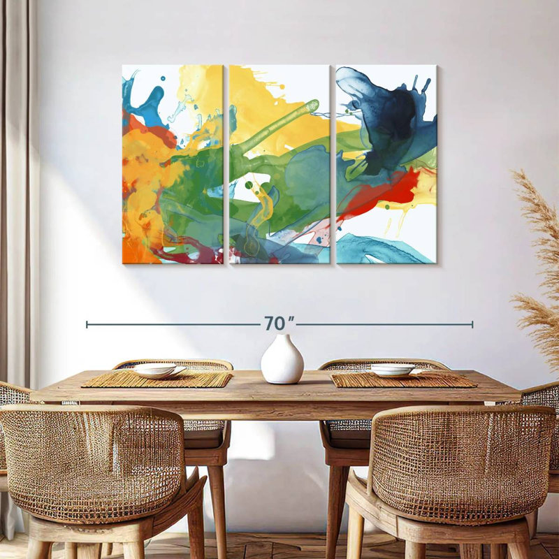 Avery Primary Abstract I, 36" H x 57" W