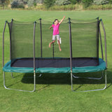 Skywalker Trampolines 14ft x 8ft Rectangle Trampoline with Enclosure – Green