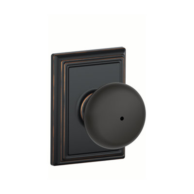 Plymouth Bed and Bath Lock Knob with Addison Trim