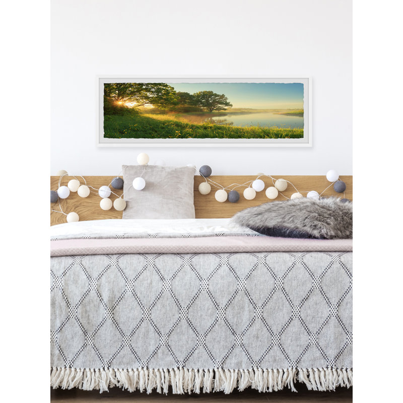 " Sunset Over The River " by Eyre Tarney, 10" H x 30" W x 1,5" D