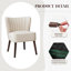 Chaise d'appoint moderne en velours, chaise de salon rembourrée-622840962