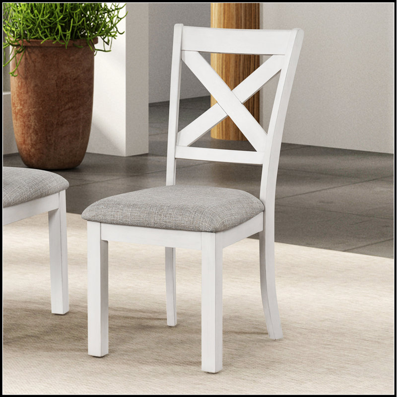 Chaises de salle à manger modernes en chêne rustique avec dossier croisé et sièges rembourrés confortables pour un usage quotidien élégant