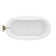 INIZIO 6636 Freestanding Whirlpool Bath in White With Round Tub Filler