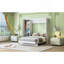 Lit escamotable double pleine grandeur avec tablettes, garde-robe et lumières DEL, blanc-181575890-181575889