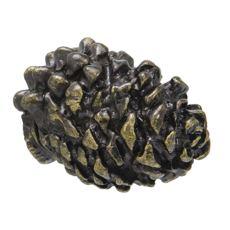 Lodge pinecone knob in finish Antique Brass, Antique Brass
