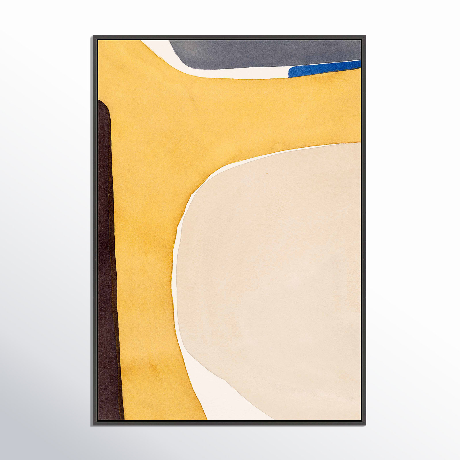 Hint Of Cobalt by Julia Balfour, 25" H x 17.5" W x 1.25" D, Black Picture Framed Canvas
