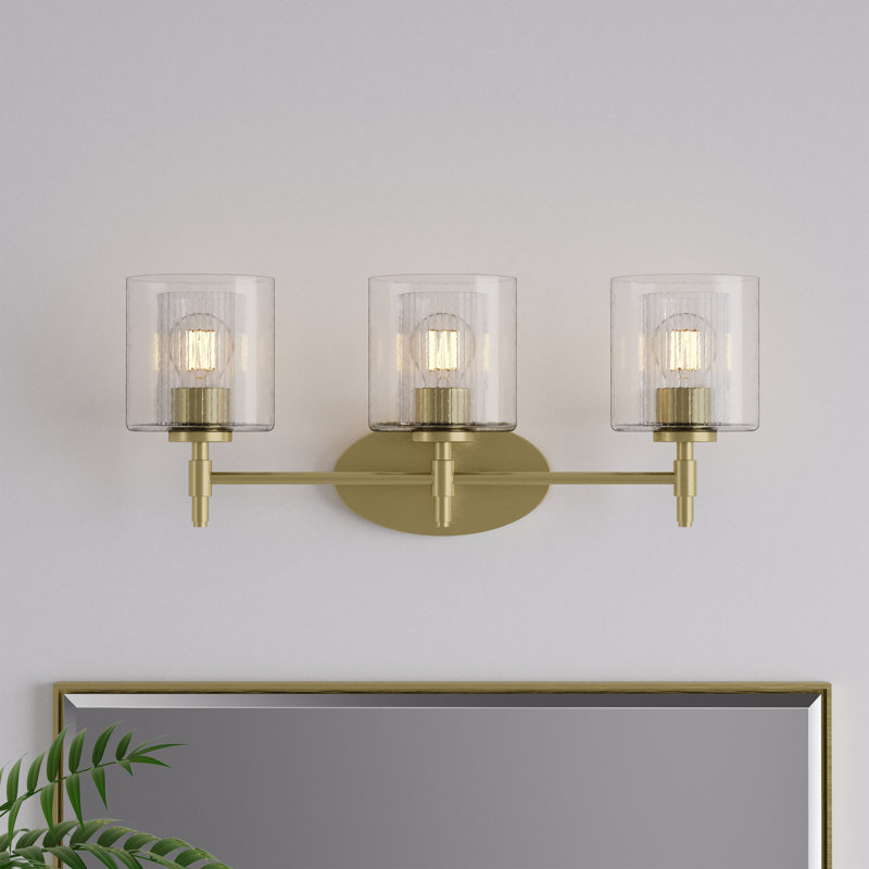 Meuble-lavabo 2 lumières Amarya, H 9,75 po x l 15 po x P 5,75 po, Laiton, Deux lumières
