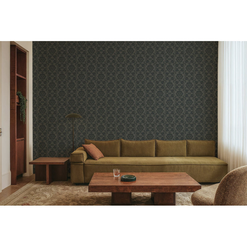 Silky Poppy - Papier peint obsidienne