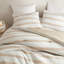 Édredon double / grand - teint: rayures horizontales épurées, confort toutes saisons et finition en microfibre ultra douce: lavable à la machine de luxe, sommeil confortable-130666412-130666413