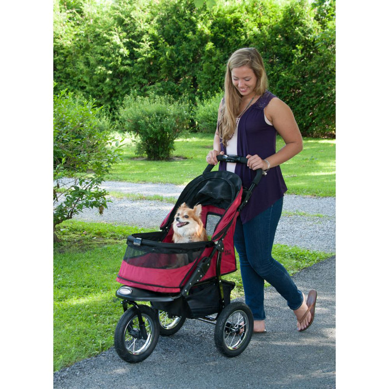 Foldable Pet Jogger Stroller, Rugged Red