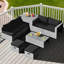 Ensemble de meubles de patio en rotin 8 pièces Ebern Designs-974611905-950946133