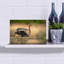 Purple Heron Stalking Contemporary Bird Wall Art Print 1 Piece Wrapped Canvas Wall Art-502437742