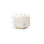 Table d'appoint Clover Rhapsody en cuir blanc avec base dorée - table d'appoint moderne -2079539061