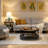 Aumiller 34" Round Coffee Table with Open Storage and Cross Metal Legs-801212331-801212335