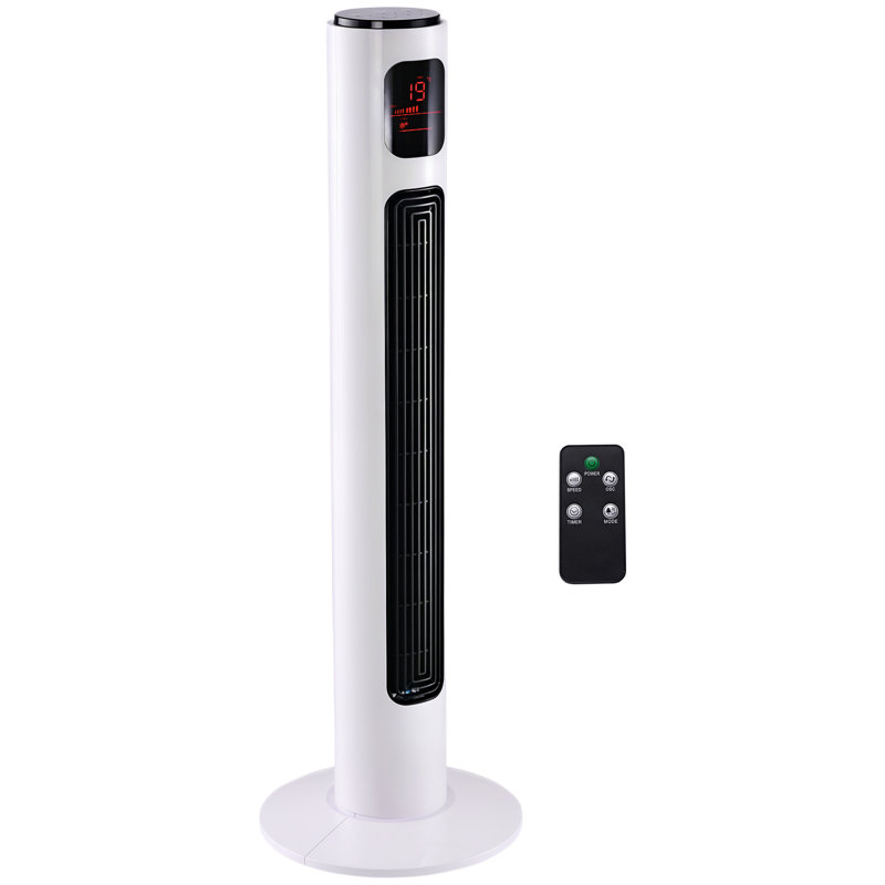 HOMCOM Belfry Karlie 96Cm Oscillating Tower Fan, White