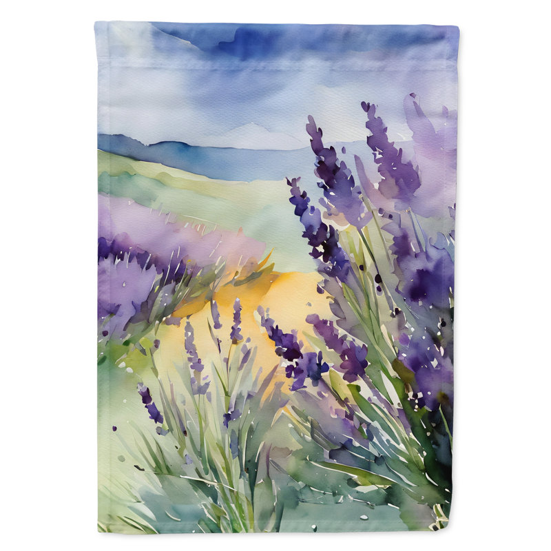 Lavande dans un drapeau de jardin aquarelle