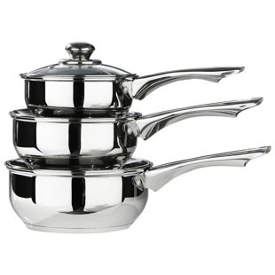 6 - Piece Non-Stick Stainless Steel Cookware Set