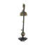 Lampe de table en aluminium et poulie noire