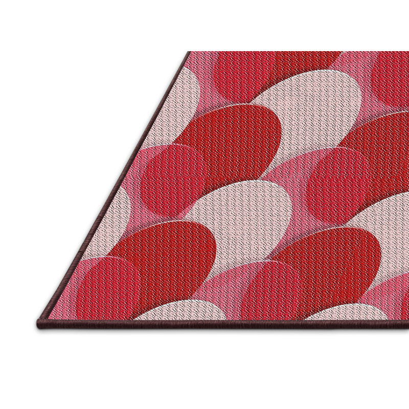 Tapis rouge à motif géométrique Kohan, Rectangle 2 pi x 3 pi