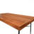 Daine Solid Wood Top Metal Base Dining Table