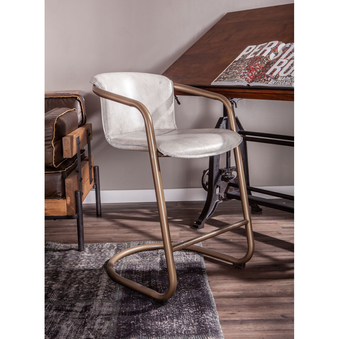 Darbonne Upholstered Counter Stool with Metal Frame 17 Stories 