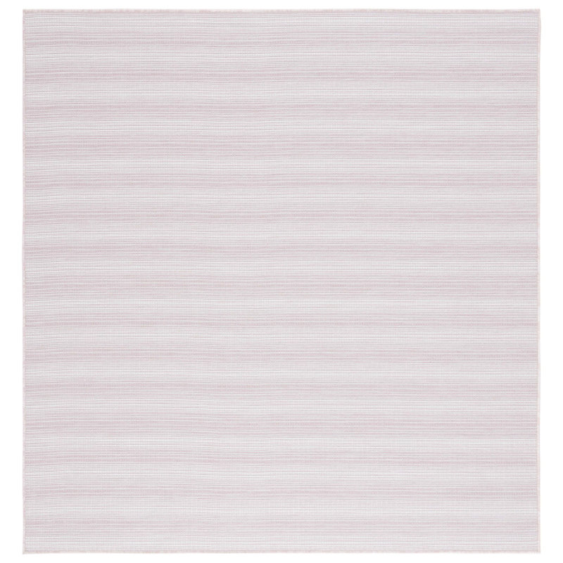 Tapis intérieur / extérieur rose clair Tressler, Carré 6 pi 5 po