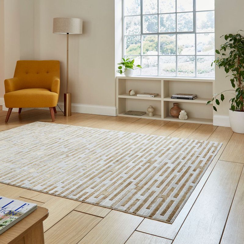Mirage Cressie Machine Woven Beige Area Rug, Rectangle 200 x 290cm