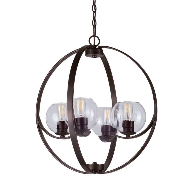 Reyno 4 - Light Antique Bronze Lantern Pendant