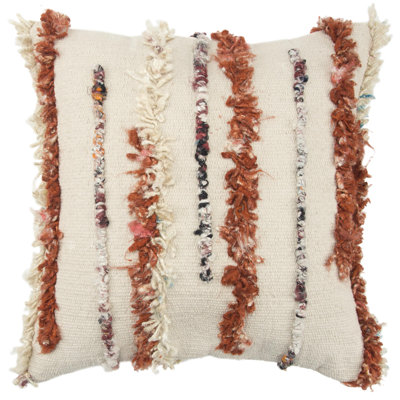 Fringed Wool Throw Pillow