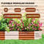 Jardinière en métal, boîte à fleurs en métal avec bordure de sécurité, ensemble de jardin surélevé galvanisé-95702711