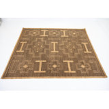 Sienna Hand Knotted Jute / Sisal Geometric Area Rug in Brown