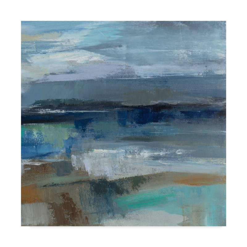 « wave crop ii », reproduction de peinture à l’acrylique sur toile tendue, H 14 po x l 14 po x P 2 po