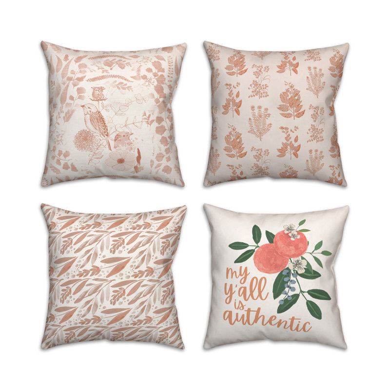 Housse de coussin My Yall Is Authentic - ensemble de 4