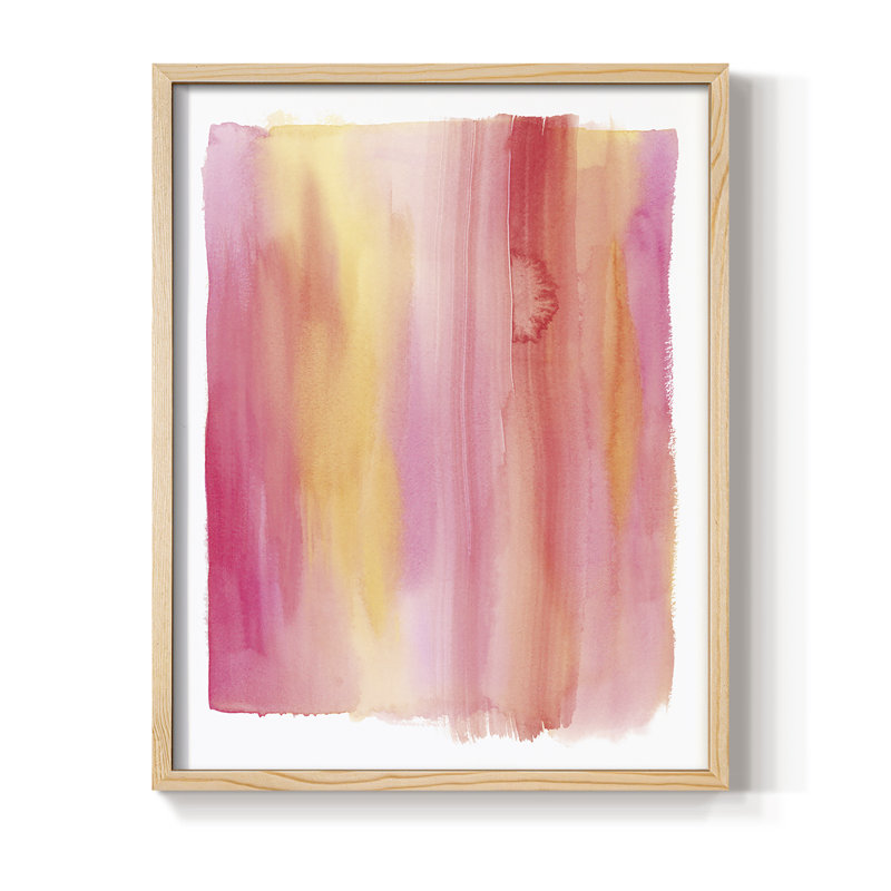 Summer Sherbet Wash I Framed Print - Solid Wood