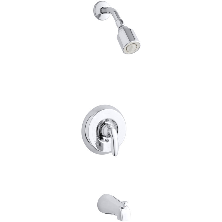 Coralais Bath/Shower Trim Set with Lever Handle and Slip-Fit Spout, Valve Not Included