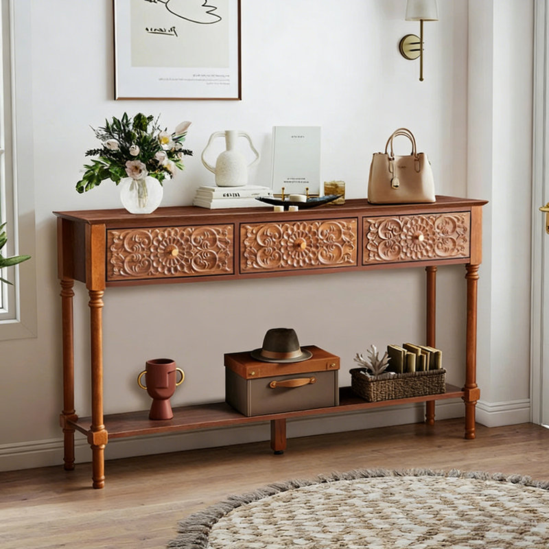 Console luxueuse de style américain, Brun