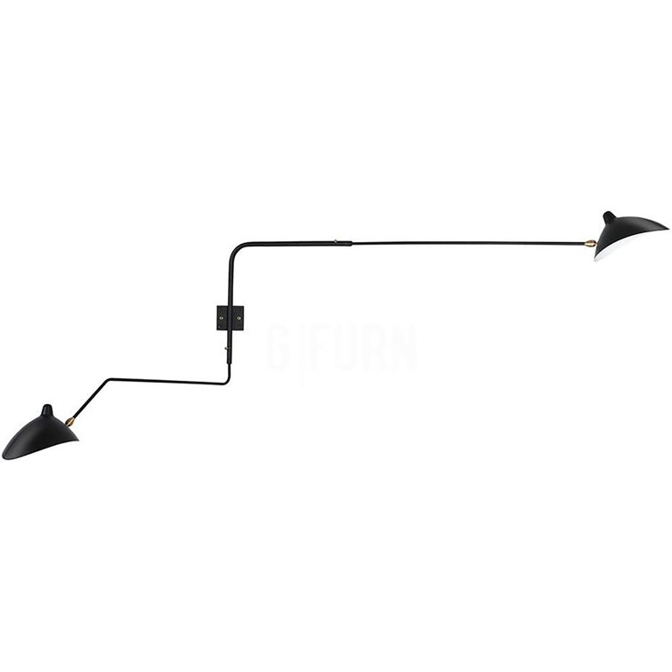Adelone Two Arms Rotating Swing Arm Sconce Wall Sconce Lamp