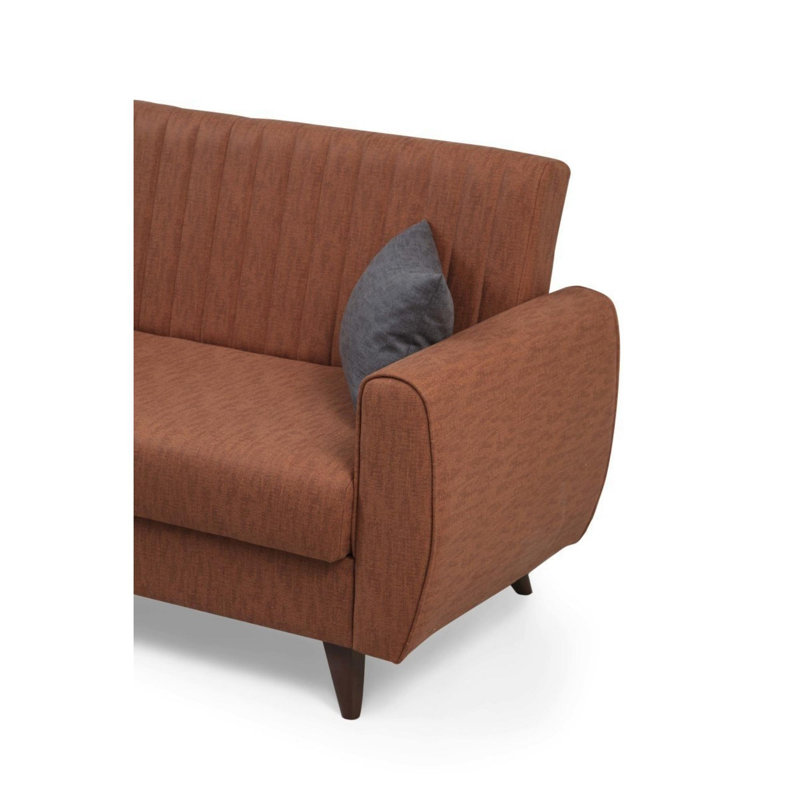 Canapé-lit 2 places, Polyester rouge Namon